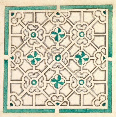 Layout för en trädgård med blomsterformade blomsterrabatter, 1600-talet. av Jorg Rurfinger