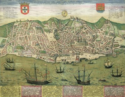 Karta över Lissabon, från 