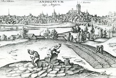 Skifferbrott i Angers, 1561 av Joris Hoefnagel