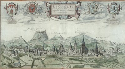 Utsikt över Leopolis, från "Civitates Orbis Terrarum" av Georg Braun (1541-1622) och Frans Hogenberg (1535-90) av Joris Hoefnagel