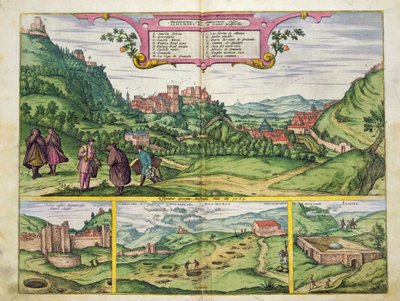 Vy över Alhambra, från Civitates Orbis Terrarum av Georg Braun (1541-1622) och Frans Hogenberg (1535-90), 1564 av Joris Hoefnagel