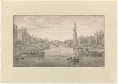 Utsikt över insidan mot Oude Schans av Joris van der Haagen