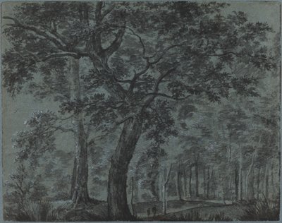 Skogen på natten med resenärer av Joris van der Haagen