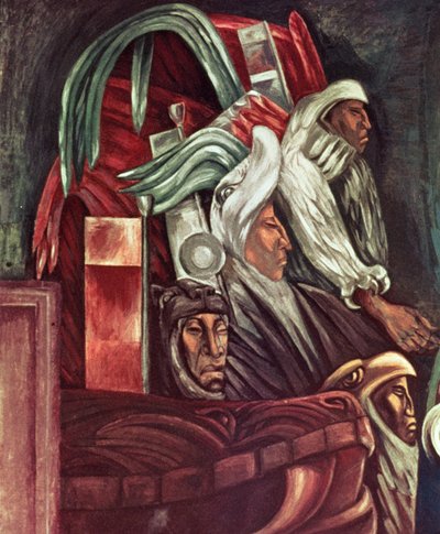 Aztec Warriors, från The Epic of American Civilization av José Clemente Orozco