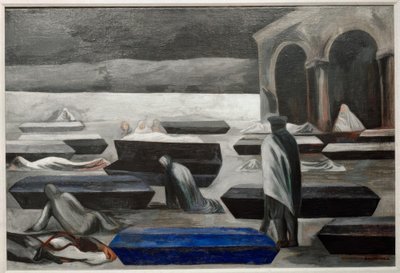 Kyrkogården av José Clemente Orozco