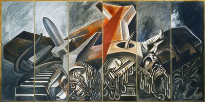 Dykbomber och tank, 1940. av José Clemente Orozco