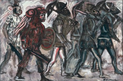 The Teules, ca 1945 (gouache på papper) av José Clemente Orozco