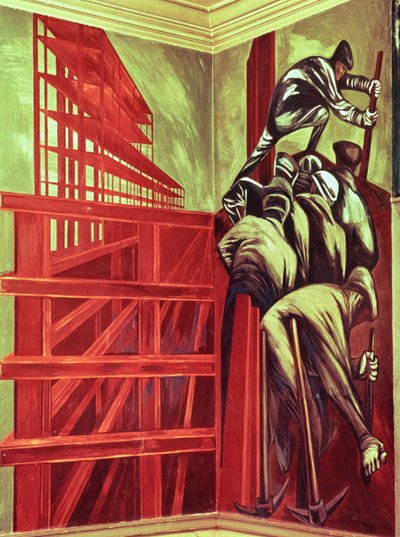 Modern Industrial Man, från The Epic of American Civilization av José Clemente Orozco