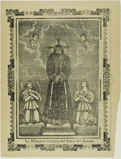 Den mirakulösa bilden av vår Frälsare (Den mirakulösa bilden av vår Frälsare) av José Guadalupe Posada