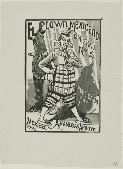 Mexikansk clown, nej. 5 av José Guadalupe Posada