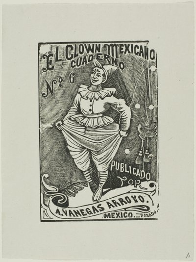 Mexikansk clown, nr 6 av José Guadalupe Posada