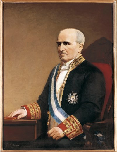 Porträtt av politikern Francisco Santa Cruz av José María Galván y Candela