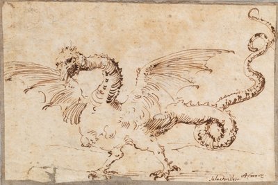 Studie av en drake, 1620-talet. av José Ribera de