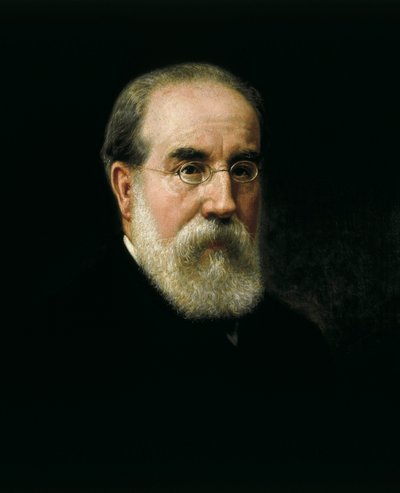 Porträtt av Francisco Pi i Margall (1824-1901) spansk statsman och författare (1824-1901) av José Sánchez Pescador