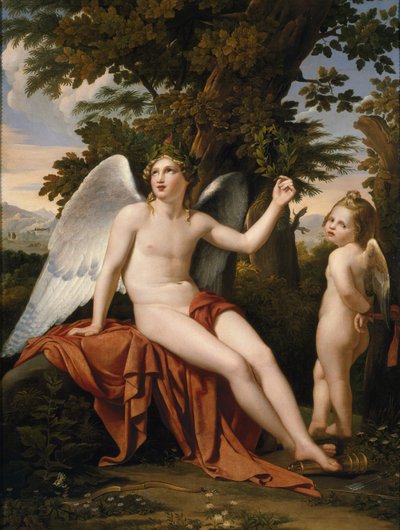 Gudomlig kärlek och profan kärlek. av José de Madrazo y Agudo