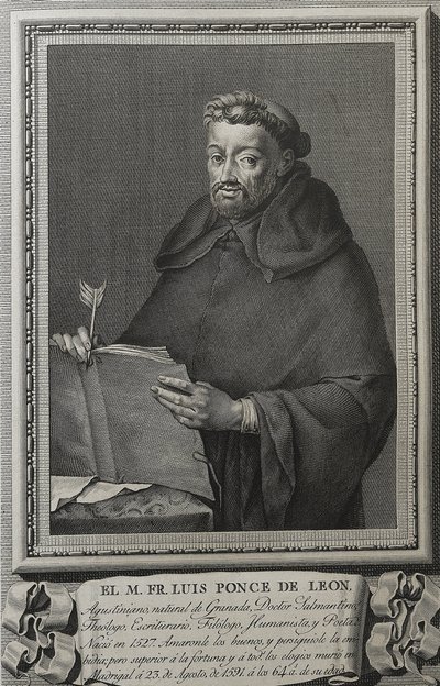 Barcelon, Juan (1739-1801). Porträtt av Fray Luis de Leon. 1791. (36 x 23