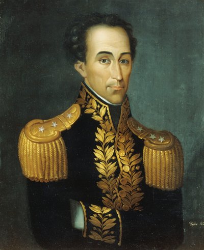 Porträtt av Simon Bolivar, 1831 av Jose Anselmo Yanez