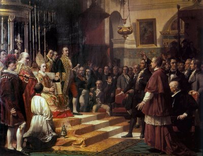 "Den Cortes de Cádiz ed 1810." Målning av Jose Casado de Alisal (1832-1886). 1863 av Jose Casado del Alisal