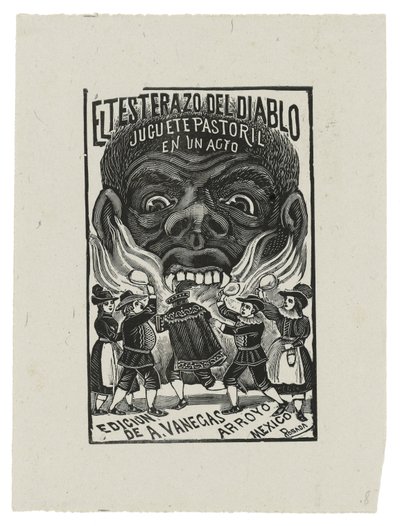 Djävulens huvud, ca 1900, tryckt 1942 (gravyr) av José Guadalupe Posada