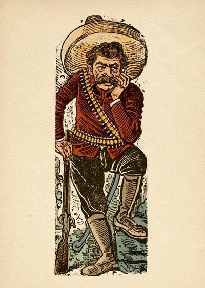 "O:s Genovevo". Porträtt av revolutionären Genovevo of the O (1876-1952) under befäl av Emiliano Zapata (1879-1919) Mexiko 1910-1912 av Jose Guadalupe Posada