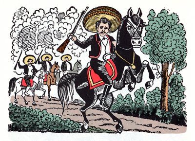 Romero Macario - Den mexikanska revolutionen (1910-1920) Xylografi av Jose Guadalupe Posada (1852-1913) av José Guadalupe Posada