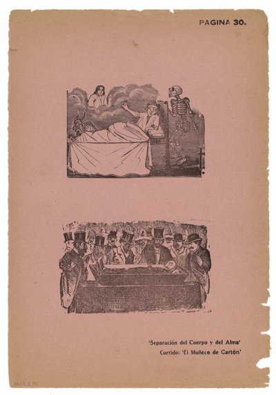 Separation av kropp och själ (gravyr) av José Guadalupe Posada