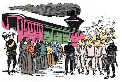 Den mexikanska revolutionen (1910-1920): Xylografi av Jose Guadalupe Posada (1852-1913) av José Guadalupe Posada