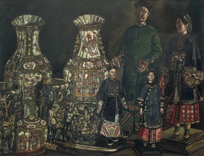GUTIERREZ SOLANA, Jose (1886-1945). Kineser och vaser. 1927. Expressionism. Olja på duk. Privat samling av Jose Gutierrez Solana