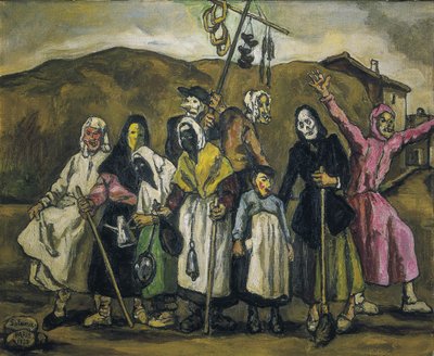 GUTIERREZ SOLANA, Jose (1886-1945). Kostymbal. 1938. Expressionism. Olja på duk. Privat samling av Jose Gutierrez Solana