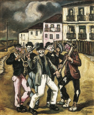 GUTIERREZ SOLANA, Jose (1886-1945). Mascaras vinateras (vinhandlarnas mascara). 1944-1945. Olja på duk. Privat samling av Jose Gutierrez Solana