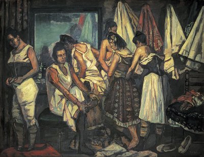 GUTIERREZ SOLANA, Jose (1886-1945). The Chorus Girls. 1925 (olja på duk) av Jose Gutierrez Solana