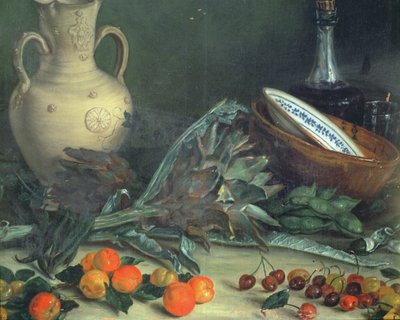 131-0059642 Stilleben med frukt och grönsaker av Jose Lopez-Enguidanos
