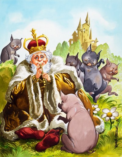Den magiska visselpipan (gouache på papper) av Jose Ortiz