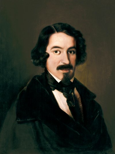Porträtt av Jose de Espronceda (1808-1842) av José de Madrazo