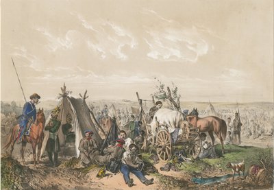En scen från frihetskriget i Ungern 1849, ca. 1849 av Josef Anton Strassgschwandtner