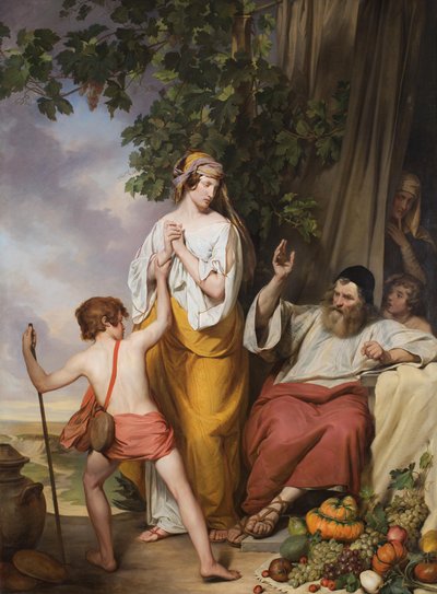 Abraham avvisar Hagar och Ismael av Josef Danhauser