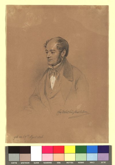 Ernst Freiherr von Feuchtersleben (1806-1849), läkare av Josef Danhauser