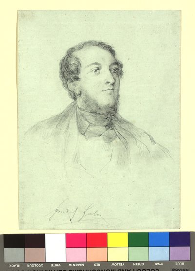 Friedrich Halm (1806-1871), poet av Josef Danhauser