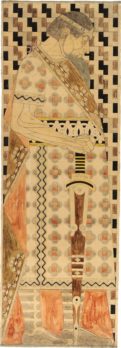 Frisdesign för St. Louis 1904 världsutställning, 1904. av Josef Engelhart