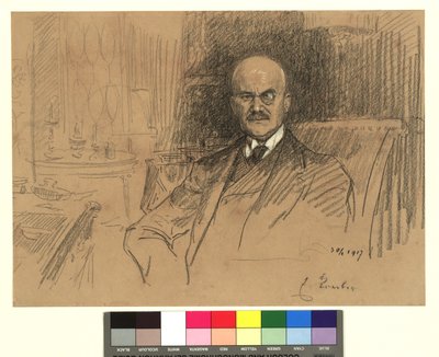 Porträtt av Ernest von Koerber, statsman av Josef Engelhart