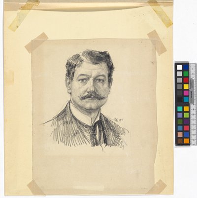 Självporträtt Josef Engelhart 1914 av Josef Engelhart