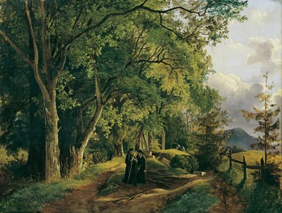 Vägen till Mariahilfberg nära Gutenstein av Josef Feid