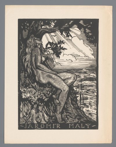 Ex libris av Jaromír Malý av Josef Hodek