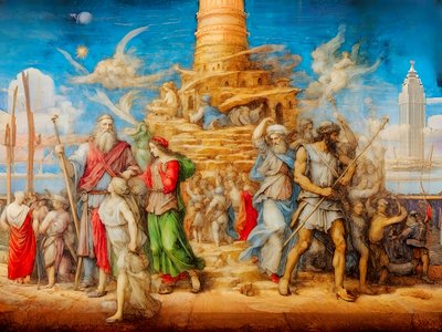 A1_Genesis_21-Babels torn av Josef Johann Michel