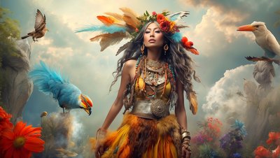 Dreamcore_dreamlike_scene-native american_02 av Josef Johann Michel