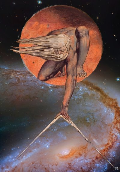 JJM-återskapa: Blake-W_The Ancient of Days+JWST av Josef Johann Michel