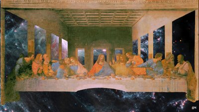 JJM-skapa: Leonardo da Vinci_Den sista måltiden+JWST av Josef Johann Michel