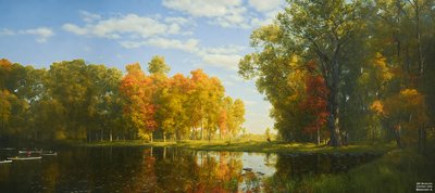 JJM återskapar Bierstadt-A: Autumn Forest av Josef Johann Michel