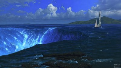 JJM återskapar Bierstadt-A: Niagara Falls (med segelfartyg) av Josef Johann Michel
