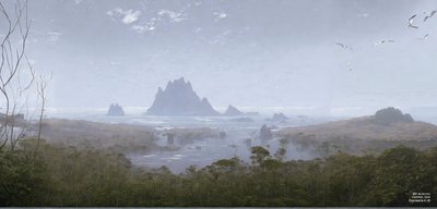 JJM återskapar Friedrich-C-D: Klippiga rev på havsstranden (panorama) av Josef Johann Michel